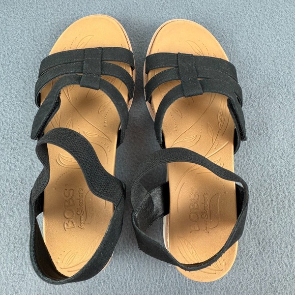 BOBS SKECHERS Arch Fit Womens Beach Kiss Be Breezy Sandals‎ BLACK - 6.5 US - Picture 5 of 6